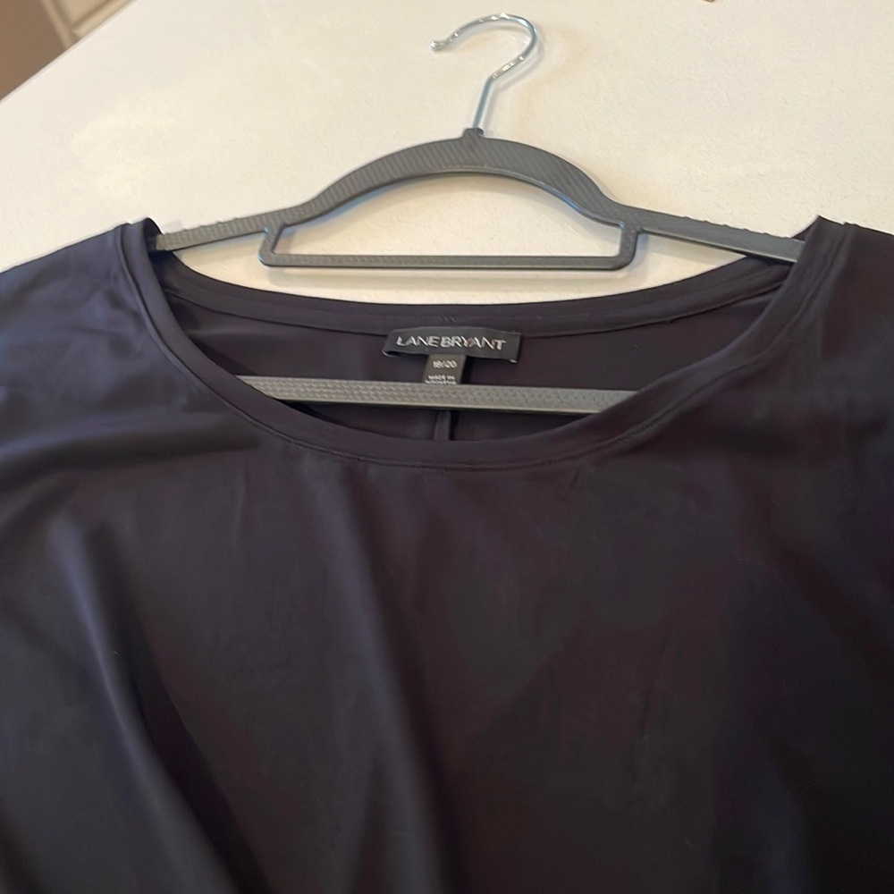 Lane Bryant Career side twist long black top in size 18/20 - Picture 3 of 7